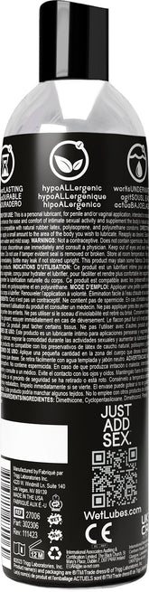Wet Platinum Luxury Silicone-Based Personal Lubricant 8 Oz Silicone Lubricant